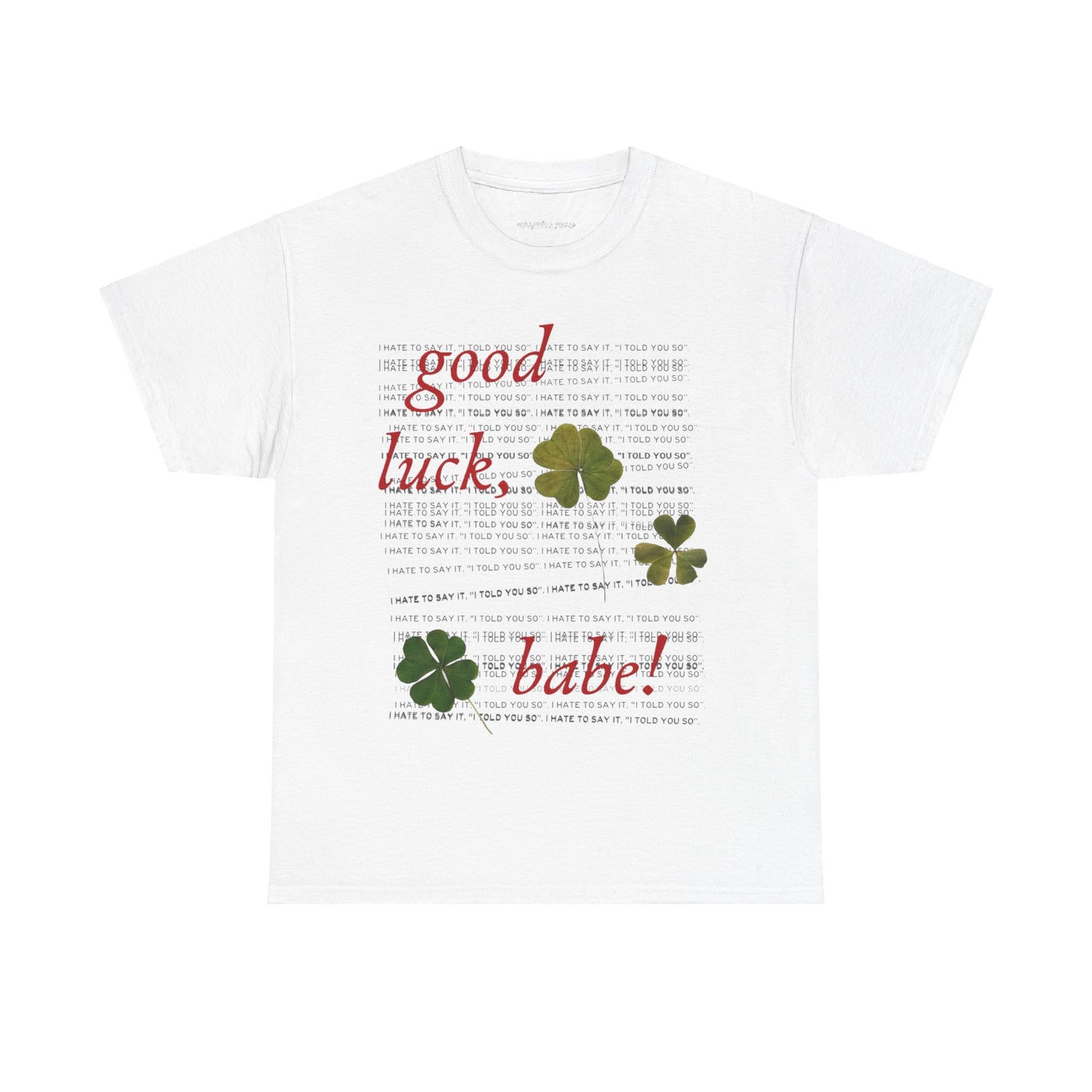 Chappell Roan Merch - Good Luck Babe White Tour Tee