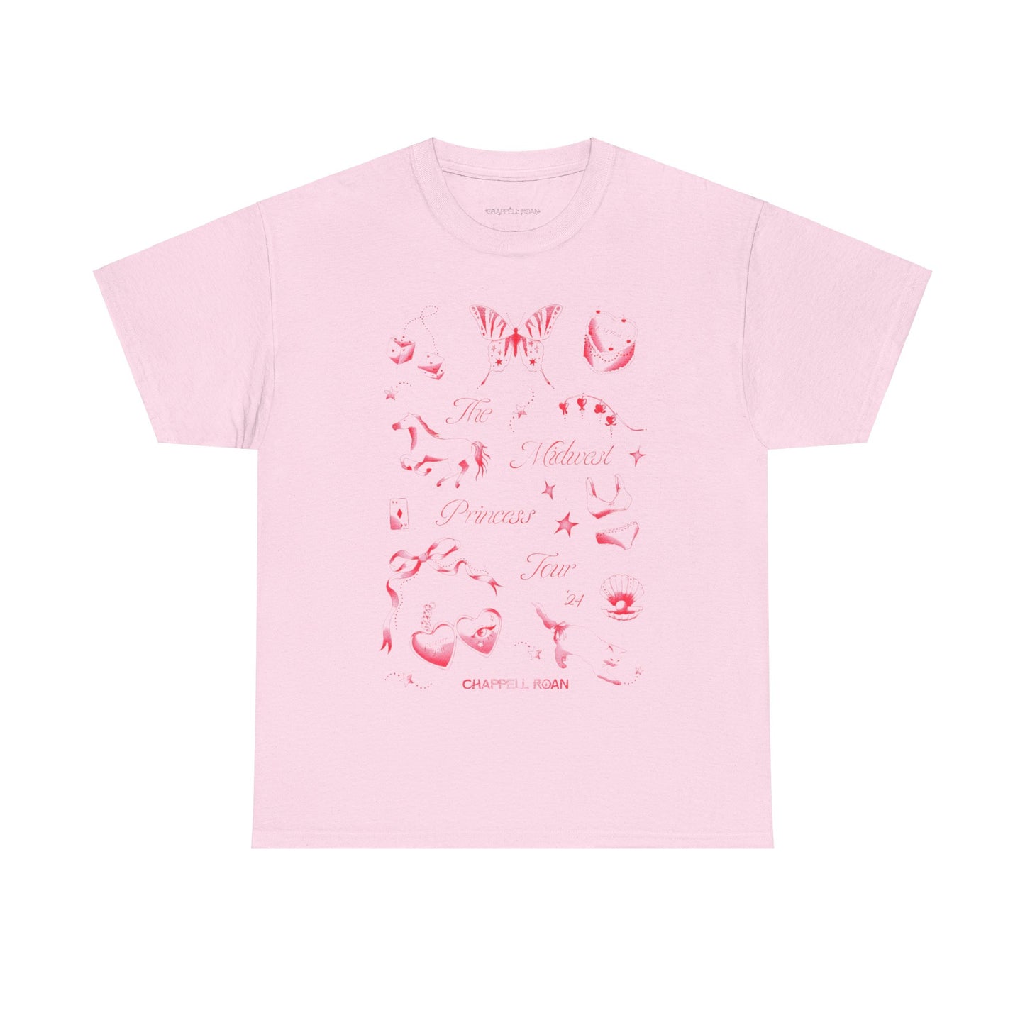 Chappell Roan Merch - Midwest Princess Pink Tour Tee